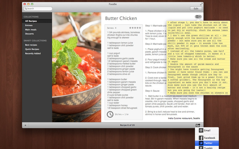 Foodie Recipe Manager 1.0 : Foodie Recipe Manager screenshot