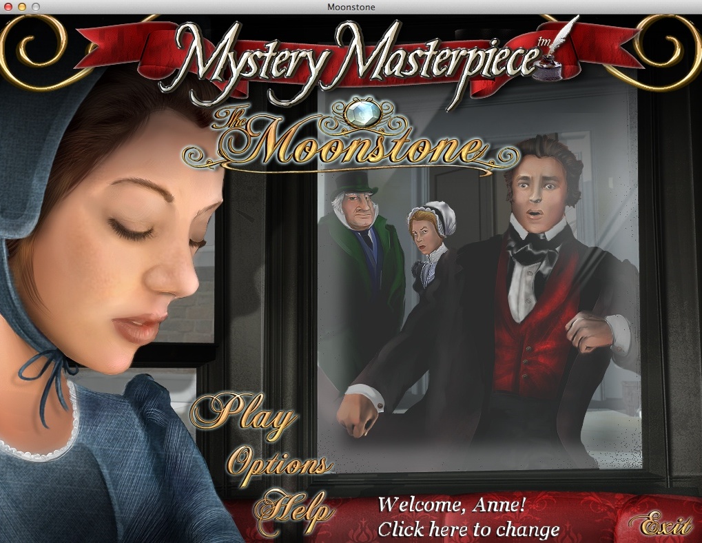 Mystery Masterpiece: The Moonstone 2.0 : Main Menu
