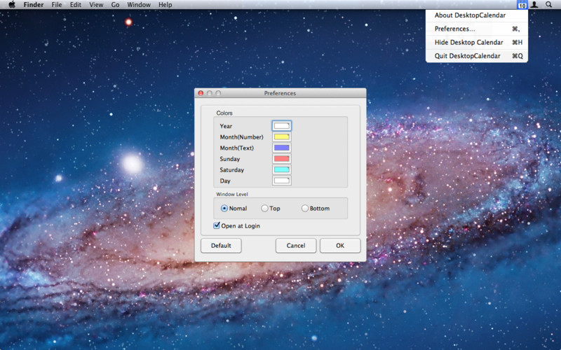 Desktop Calendar 1.1 : Desktop Calendar screenshot