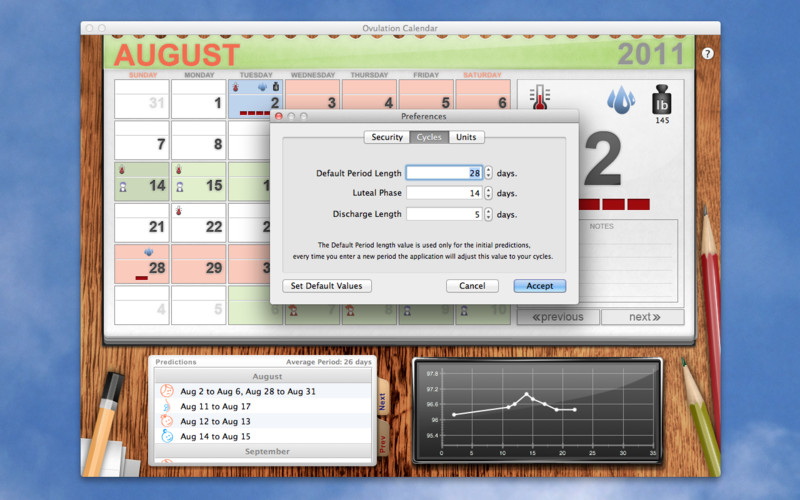 Ovulation Calendar 2.1 : Ovulation Calendar screenshot
