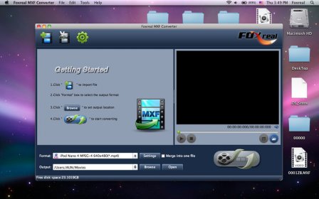 Foxreal MXF Converter screenshot