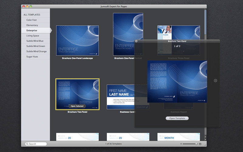 Jumsoft Expert for Pages 1.1 : Corporate Style Packs screenshot