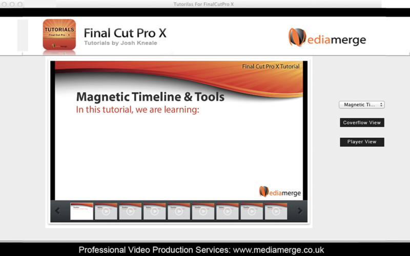Tutorials for Final Cut Pro - X Free 1.1 : Tutorials for Final Cut Pro - X screenshot