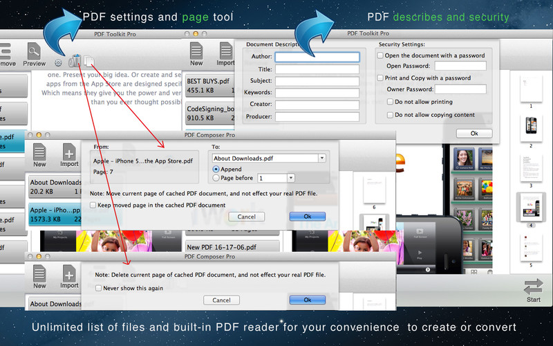 PDF Composer 2.3 : PDF Toolkit Pro screenshot