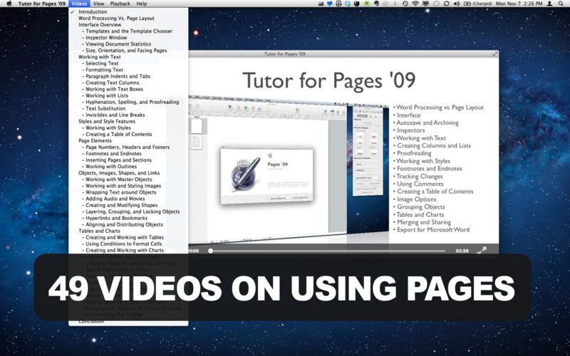 Tutor for Pages – Video Tutorial to Help you Learn Pages 2.5 : Tutor for Pages 