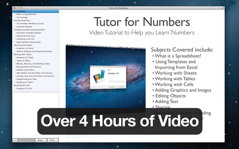 Tutor for Numbers – Video Tutorial to Help you Learn Numbers 1.5 : Tutor for Numbers 