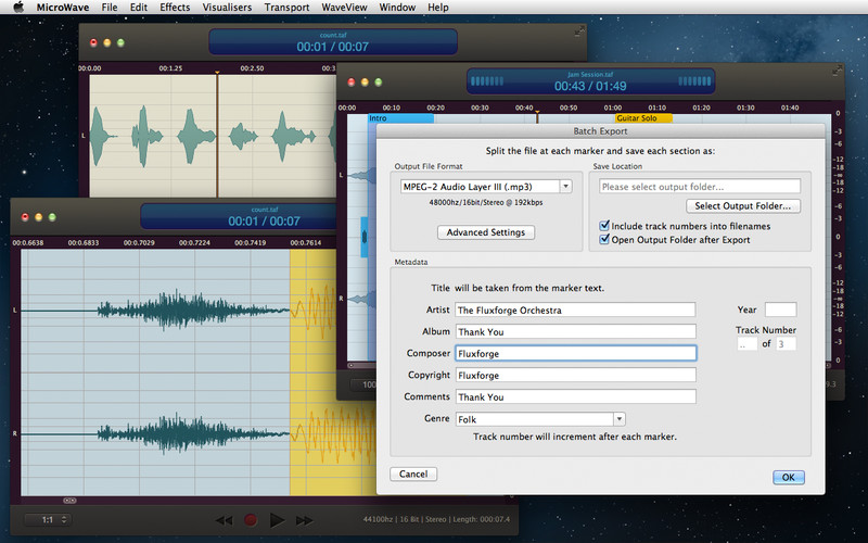 MicroWave - Audio Editor and Recorder 1.5 : MicroWave - Audio Editor and Recorder screenshot