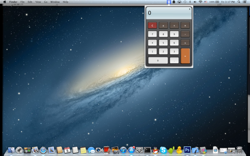 Calculator on Menu 1.4 : Calculator on Menu screenshot