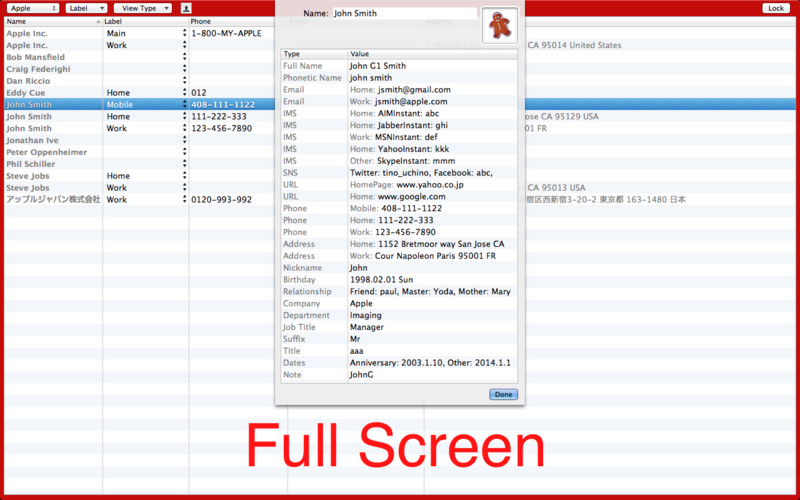 AddressBook Aid 1.5 : AddressBook Aid screenshot