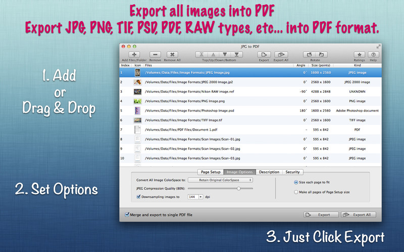 JPG to PDF : Export all images into PDF 3.0 : JPG to PDF : Export all images into PDF screenshot
