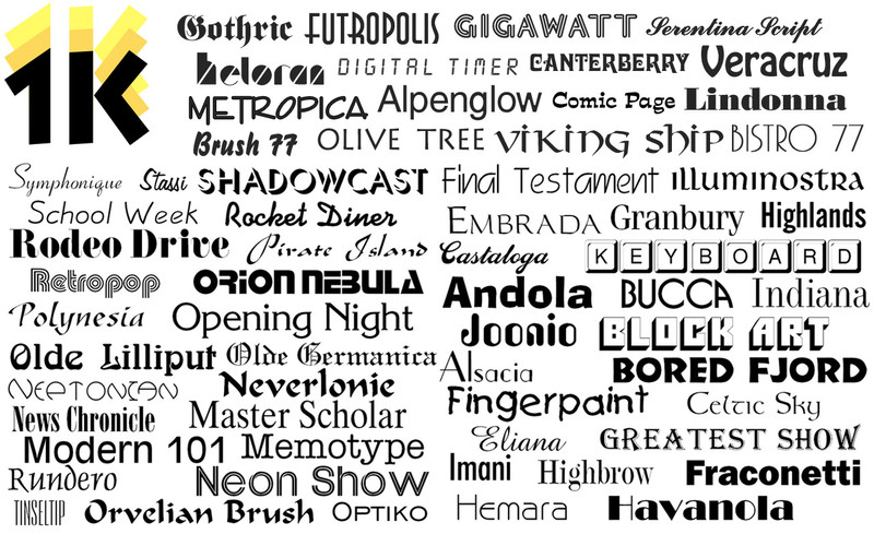 1000 OpenType Fonts - Commercial Use Fonts 1.5 : 1000 OpenType Fonts - Commercial Use Fonts screenshot