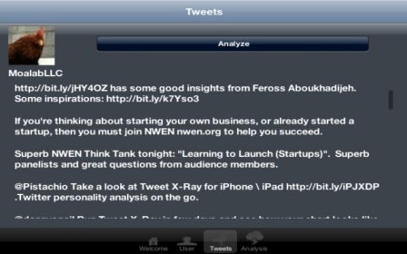 Tweet X-Ray - A Twitter personality and interests analysis tool screenshot