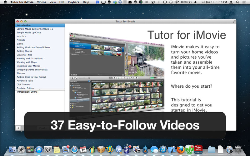 Tutor for iMovie '11 1.3 : Tutor for iMovie screenshot