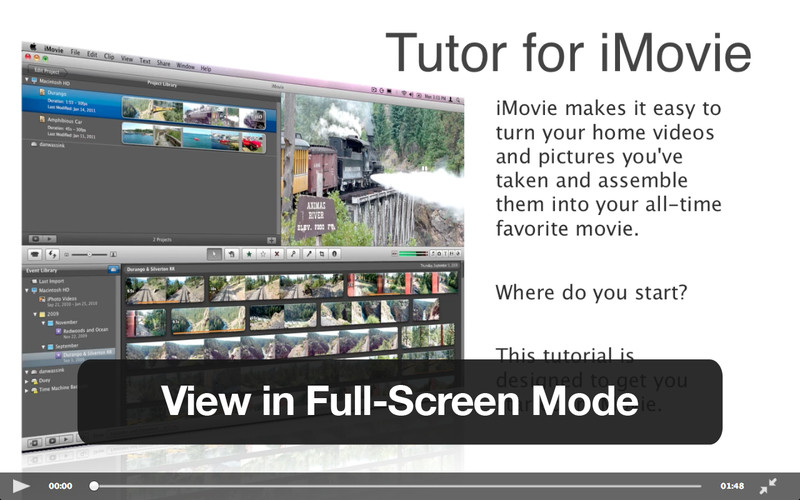 Tutor for iMovie '11 1.3 : Tutor for iMovie screenshot