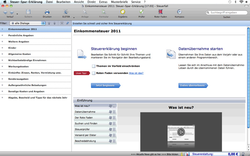Steuer-Spar-Erklärung 2012 : Steuer-Spar-Erklärung 2012 screenshot