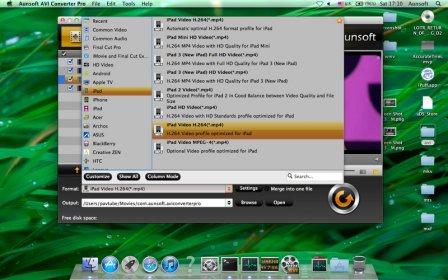 Aunsoft AVI Converter Pro screenshot