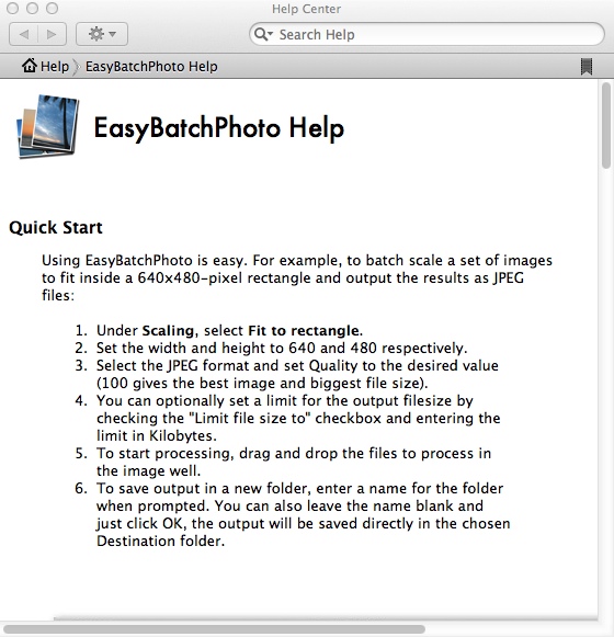 EasyBatchPhoto 3.2 : Help Guide