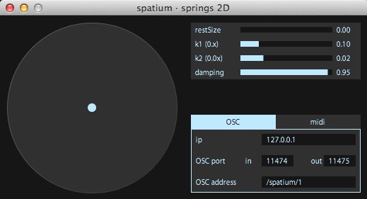 spatium.springs.2D 1.0 : Main window
