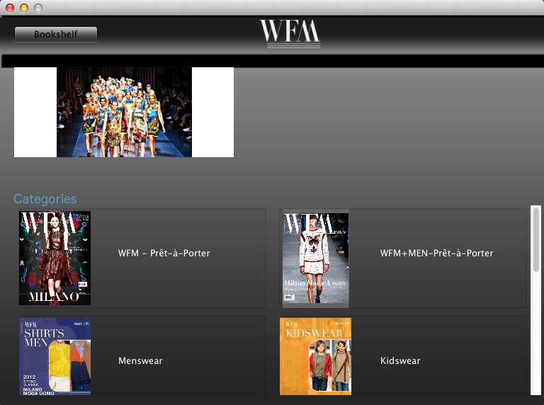 WFM Fashion from the Runway 2.3 : Magazine Categories Window