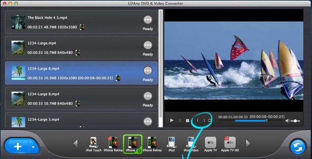 U2Any DVD & Video Converter 3.3 : Main window