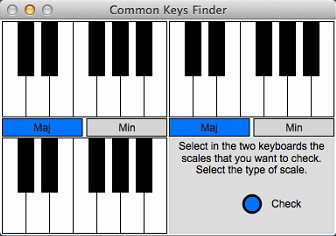 Common Keys Finder 1.0 : Main window