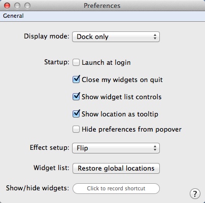 DesktopWidget 1.0 : Program Preferences