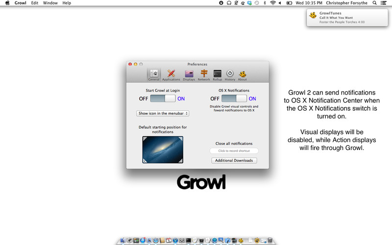 Growl 2.1 : Growl screenshot
