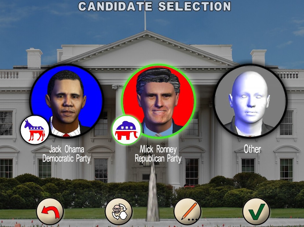 The Race for the White House 1.0 : Main window