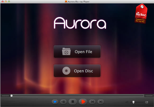 Aurora Blu-ray Player for Mac 2.12 : Main Window