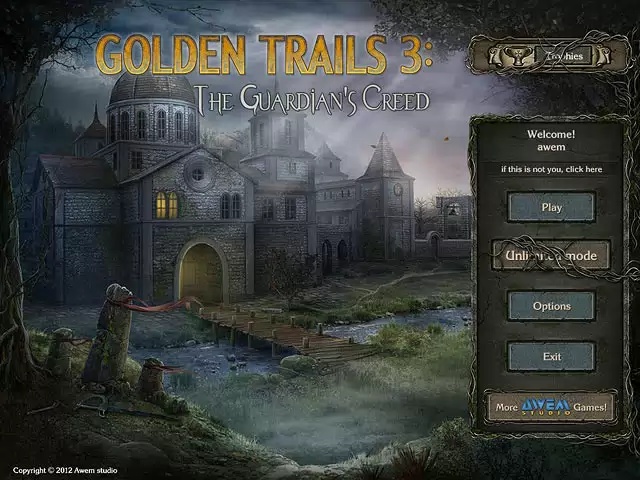 Golden Trails 3: The Guardian’s Creed 1.0 : Main Menu Window