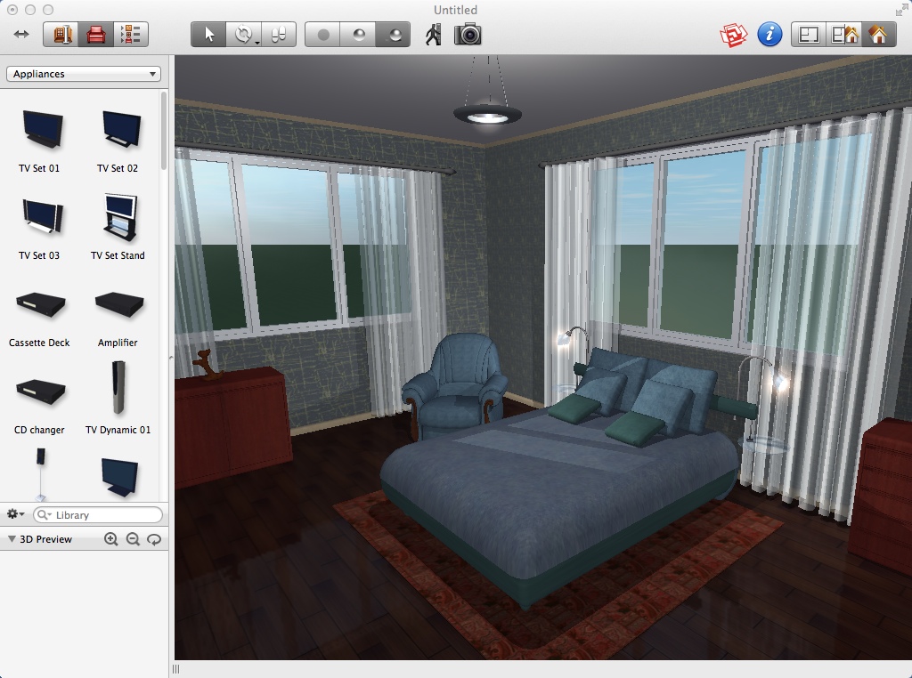 Live Interior 3D Pro Edition 2.9 : Main Window