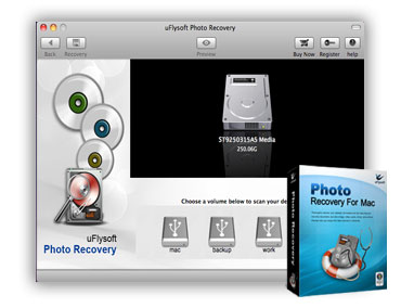 uFlysoft Photo Recovery for Mac 1.9 : Main Window