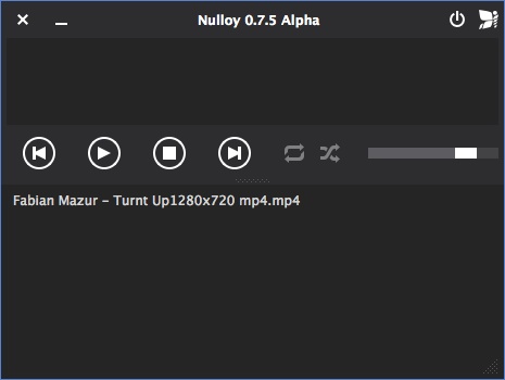 Nulloy 0.7 beta : Main Window