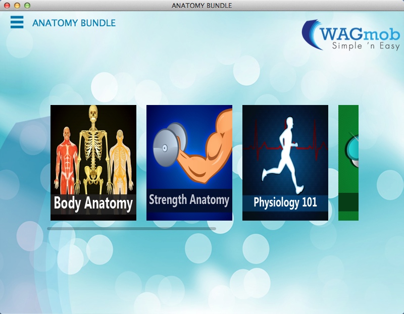Anatomy Bundle by WAGmob 2.0 : Main Menu