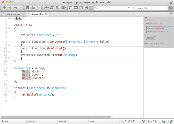 Komodo IDE 8 8.5 : Sample Project