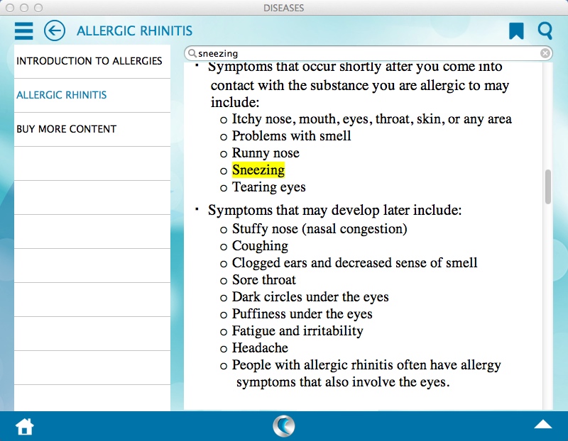 Diseases 1.0 : Searching Terms