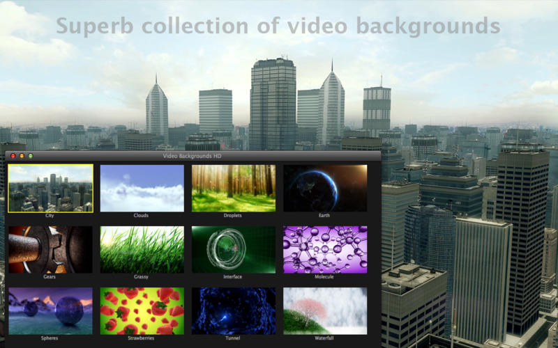 Video Backgrounds HD 3.0 : Main window