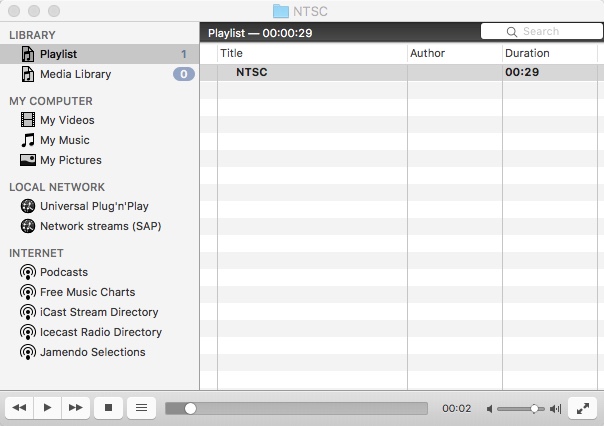 VLC media player 2.2 : Playlist Window