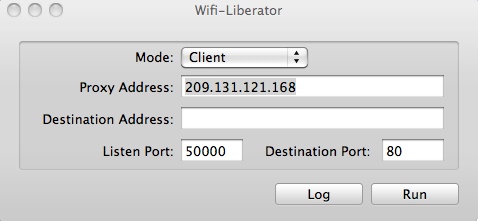 Wifi-Liberator 1.0 : Main window