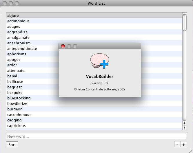 VocabBuilder 1.0 : Main Window