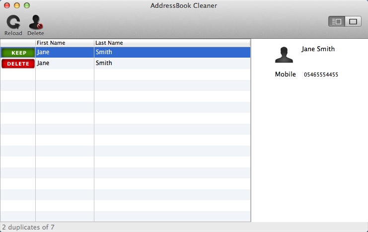 AddressBook Cleaner 2.8 : Checking Duplicated Contact Info