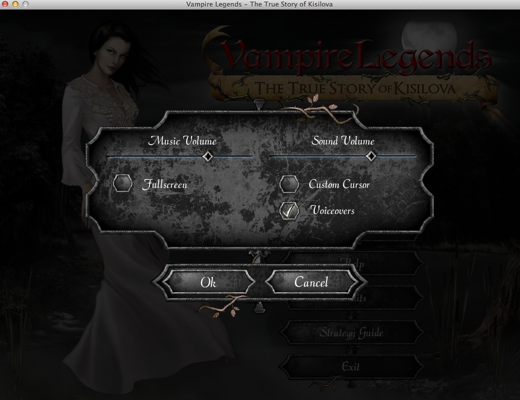 Vampire Legends: The True Story of Kisilova 2.0 : Game Options