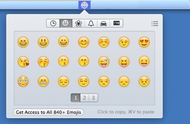 Emoji Free 1.0 : Menu Bar Window