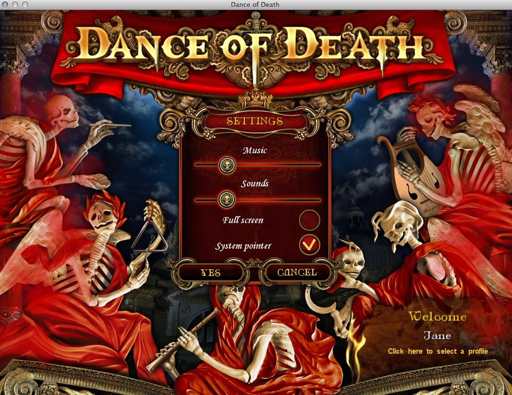 Dance Of Death : Game Options