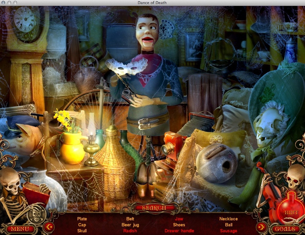 Dance Of Death : Completing Hidden Object Mini-Game