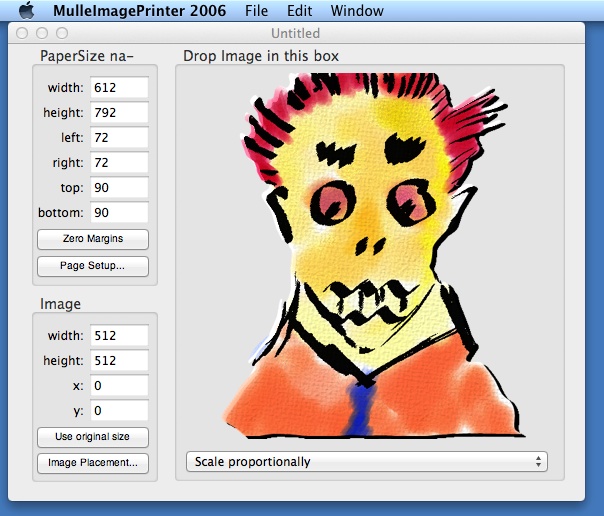 MulleImagePrinter 2006 0.3 : Main Window