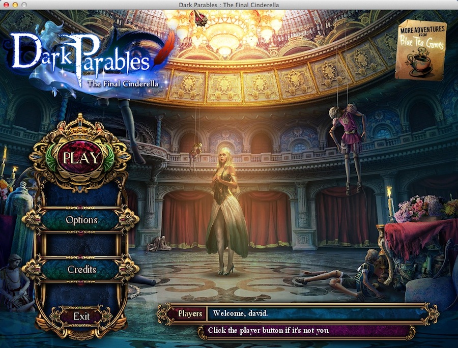 Dark Parables: The Final Cinderella 2.0 : Main Menu Window
