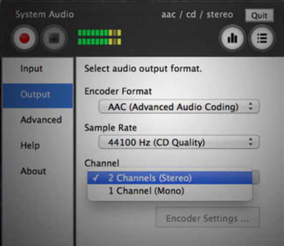 Ripcorder Audio 1.3 : Main Window