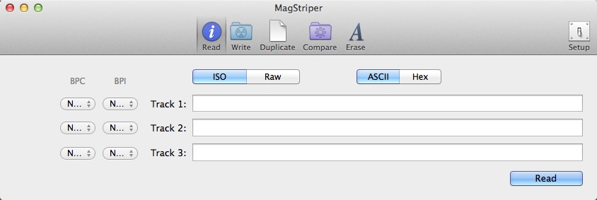 MagStriper 0.2 : Main Window