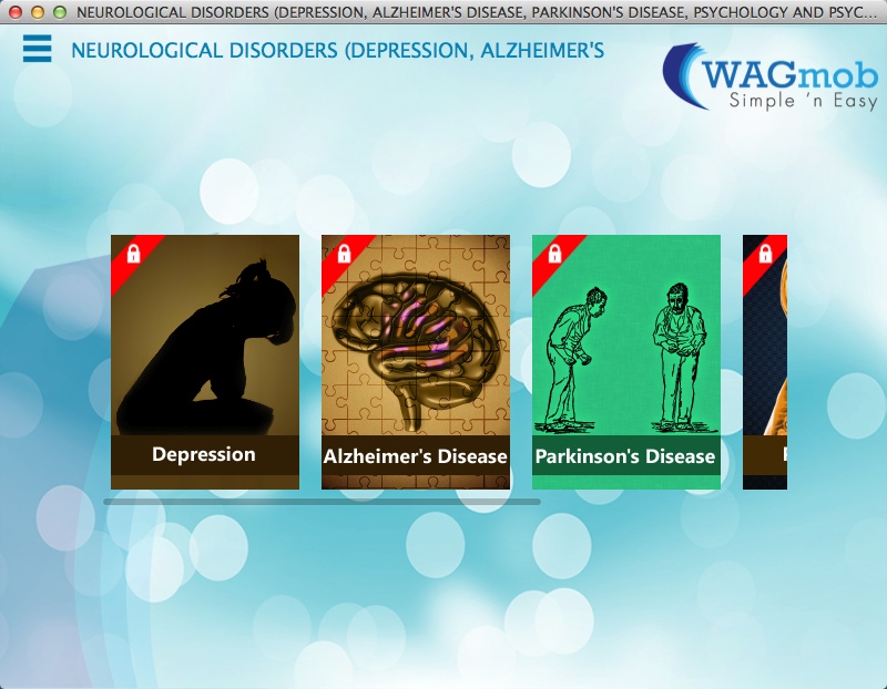 Neurological Disorders (Depression, Alzheimer's Disease, Parkinson's Disease, Psychology and Psychiatry) 1.5 : Main Window